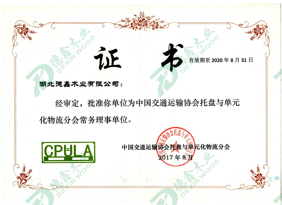 常务理事证书